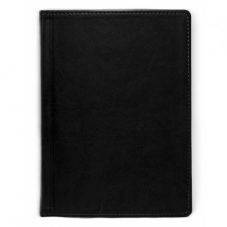 Щоденник А5 2026 ПРИНТ чорний, Датований кремовий, 320 стор. під нанесення зображення