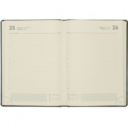 Щоденник А5 2026 СОФТ золотий, датований кремовий, 320 стр. під нанесення зображення