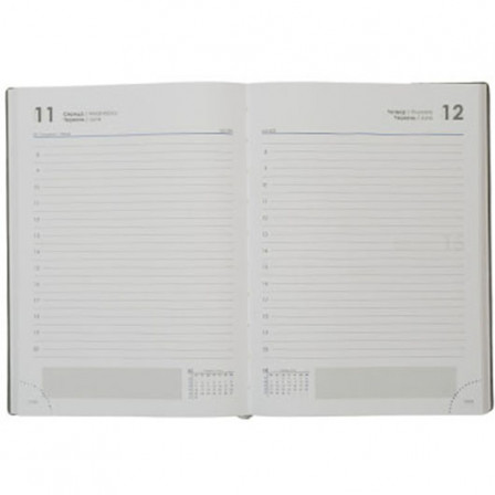 Щоденник А5 2026 ВІНТАЖ синій, датований білий, 320 стор. під нанесення зображення