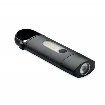 BLUZ, Ліхтарик-брелок акумуляторний із COB-світлодіодом та карабіном, 11x3x1,5 см
