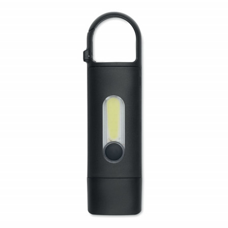 BLUZ, Ліхтарик-брелок акумуляторний із COB-світлодіодом та карабіном, 11x3x1,5 см