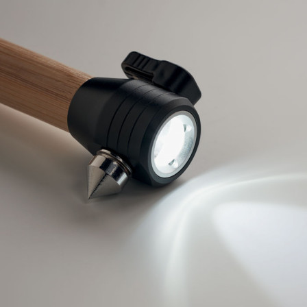 LUSTRE, Ліхтарик автомобільний 3-в-1 з аварійним молотком та магнітом, 13,2x4,8x2,8 см