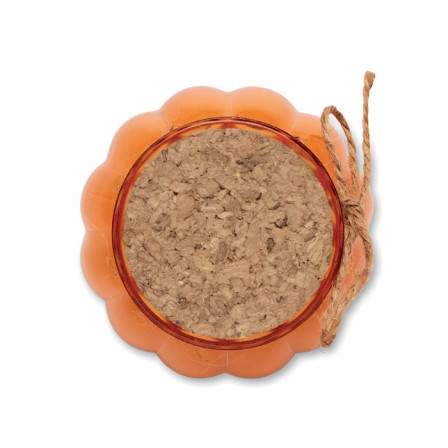 Свічка ароматизована у скляному свічнику з корковою кришкою, PUMKIN, Ø7,9x7,2 см, рослинний віск, 80 г
