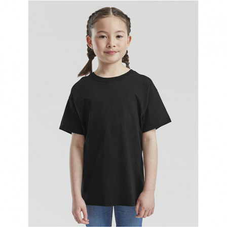 Футболка дитяча Kids Valueweight Fruit of the Loom 165g, чорний, розмір 2XL (14-15 років)
