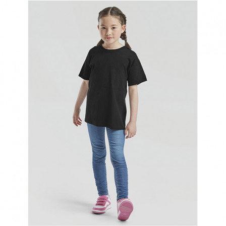 Футболка дитяча Kids Valueweight Fruit of the Loom 165g, чорний, розмір 2XL (14-15 років)