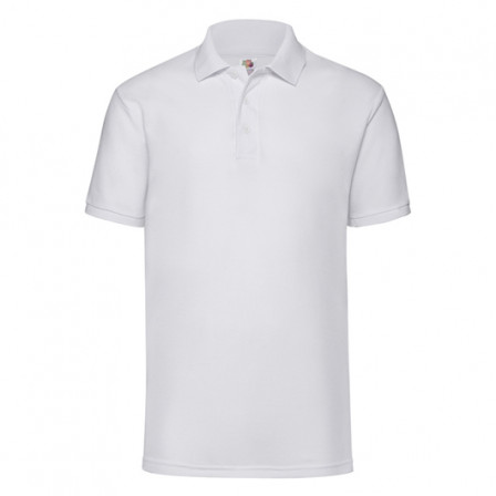 Теніска Fruit of the Loom 65/35 Polo 170g, білий, розмір XXL під нанесення зображення