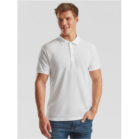 Теніска Fruit of the Loom 65/35 Polo 170g, білий, розмір XXL під нанесення зображення