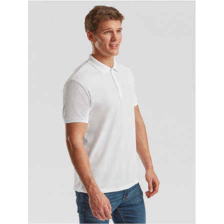 Теніска Fruit of the Loom 65/35 Polo 170g, білий, розмір XXL під нанесення зображення