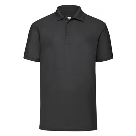 Теніска унісекс Fruit of the Loom 65/35 Polo 180g, чорний