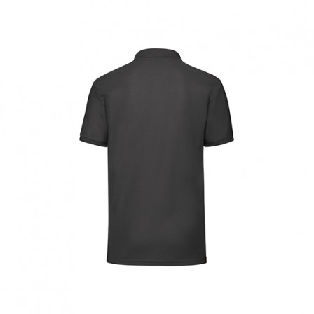Теніска Fruit of the Loom 65/35 Polo 180g, чорний, розмір XXL під нанесення зображення