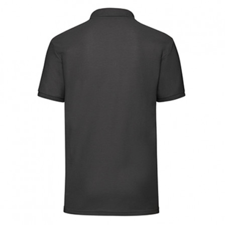 Теніска унісекс Fruit of the Loom 65/35 Polo 180g, чорний