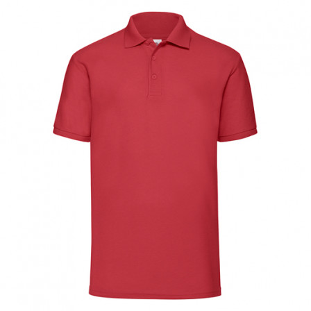 Теніска унісекс Fruit of the Loom 65/35 Polo 180g, червоний, розмір S