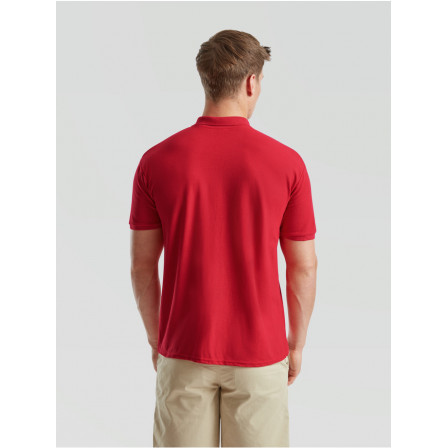 Теніска унісекс Fruit of the Loom 65/35 Polo 180g, червоний, розмір S