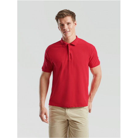 Теніска унісекс Fruit of the Loom 65/35 Polo 180g, червоний, розмір S