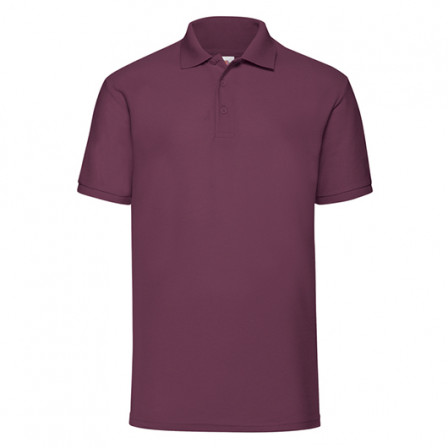 Теніска унісекс Fruit of the Loom 65/35 Polo 180g, бордовий, розмір S