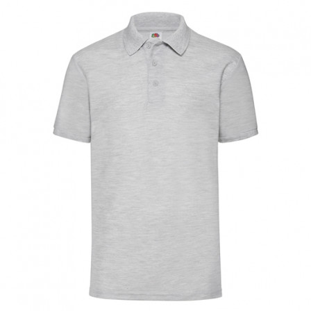 Теніска унісекс Fruit of the Loom 65/35 Polo 180g, сірий меланж, розмір L