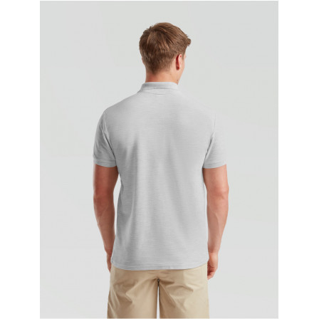 Теніска унісекс Fruit of the Loom 65/35 Polo 180g, сірий меланж, розмір L
