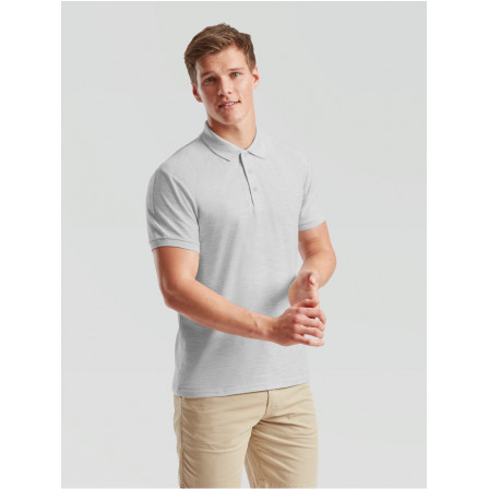 Теніска унісекс Fruit of the Loom 65/35 Polo 180g, сірий меланж, розмір L