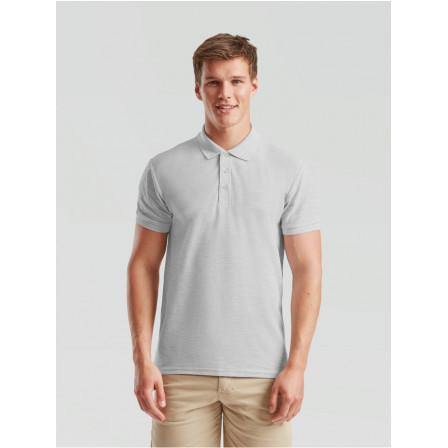 Теніска унісекс Fruit of the Loom 65/35 Polo 180g, сірий меланж, розмір L