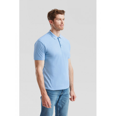 Теніска унісекс Fruit of the Loom 65/35 Polo 180g, блакитний