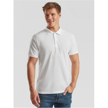 Теніска унісекс Fruit of the Loom 65/35 Polo 180g, білий, розмір S