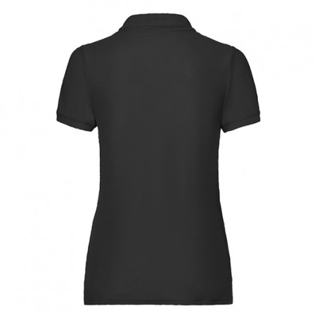 Теніска жіноча Fruit of the Loom 65/35 Polo 180g, чорний, розмір XS