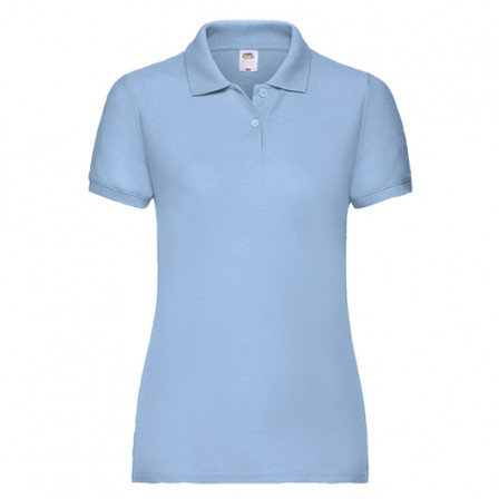 Теніска жіноча Fruit of the Loom 65/35 Polo 180g, блакитний, розмір S