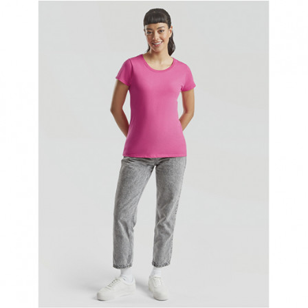 Футболка жіноча Valueweight T Fruit of the Loom 165g, яскраво-рожевий (фуксія), розмір XXL