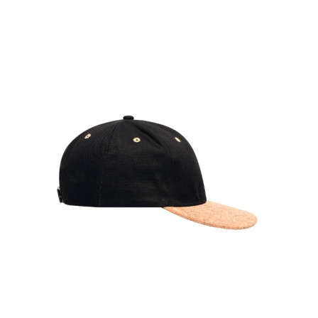 Кепка 6 клинів, козирок із корка, Cork Flat Peak Cap під нанесення зображення
