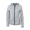 Куртка з капюшоном жіноча із в'язаного флісу James Nicholson, світло-сірий/ темно-сірий L