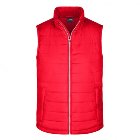 Жилет чоловічий стьобаний James Nicholson, червоний під нанесення зображення