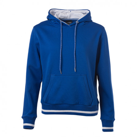 Худі жіноче James Nicholson, синій/білий під нанесення зображення