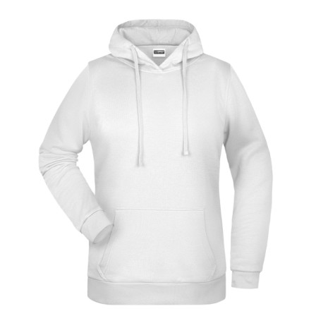 Худі промо жіноче James Nicholson, білий під нанесення зображення