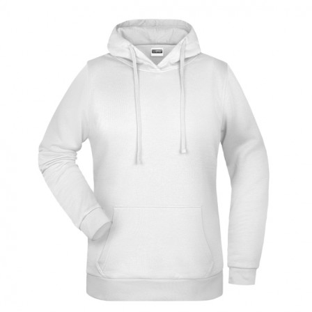 Худі промо жіноче James Nicholson, білий під нанесення зображення