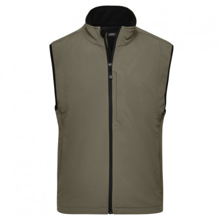 Жилет чоловічий James Nicholson Softshell, оливковий під нанесення зображення