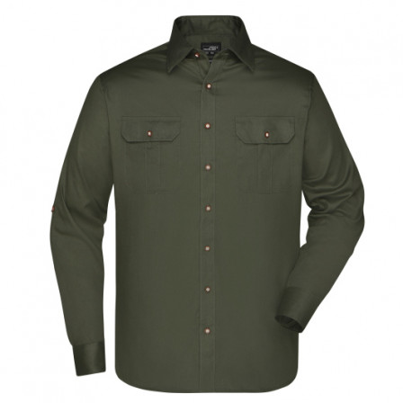 Чоловіча соpочка JN676, оливкова під нанесення зображення