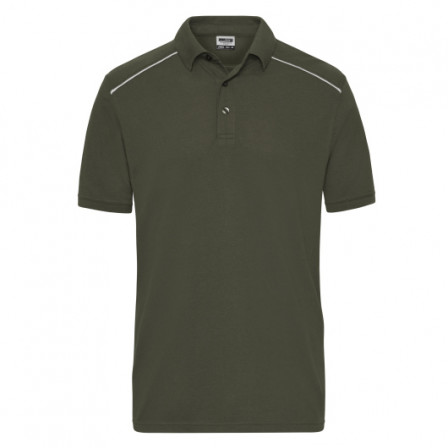 Поло чоловіче Workwear, оливковий під нанесення зображення